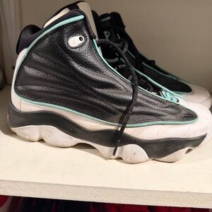 Jordan Athletic Shoes Black and Teal